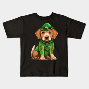 Dog Sleepy But The St. Patrick's Day Holiday Are Coming Kids T-Shirt